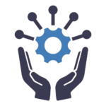 project management and management icon concept in blue filled color vector removebg preview